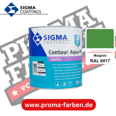 SIGMA Contour Aqua-PU Gloss kaufen bei Proma Farben RAL 6017 Maigrün