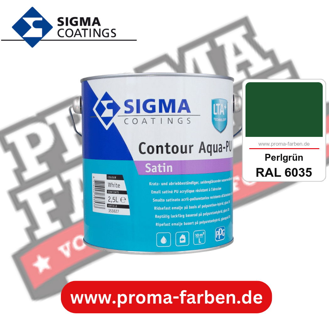 SIGMA Contour Aqua-PU Gloss kaufen bei Proma Farben RAL 6035 Perlgrün