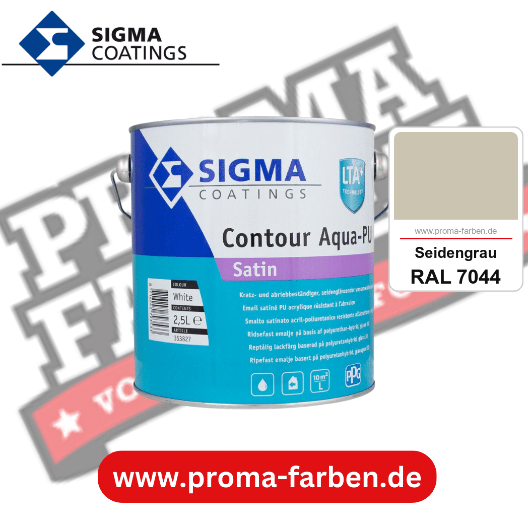 SIGMA Contour Aqua-PU Gloss kaufen bei Proma Farben RAL 7044 Seidengrau