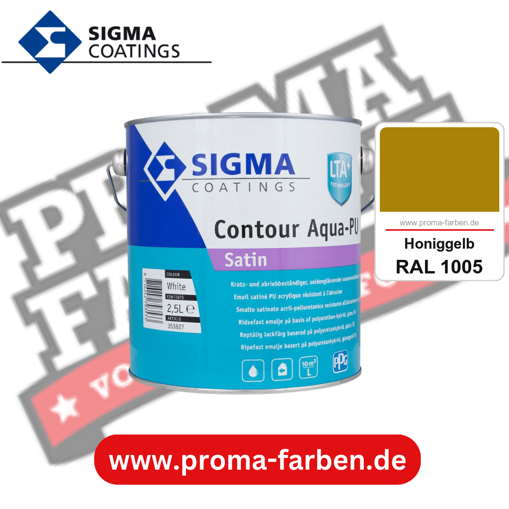 SIGMA Contour Aqua-PU Matt kaufen bei Proma Farben RAL 1005 Honiggelb