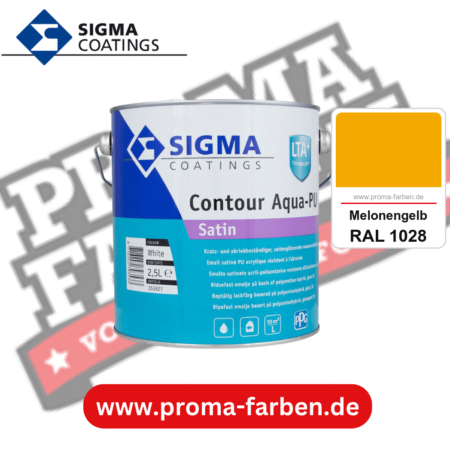SIGMA Contour Aqua-PU Matt kaufen bei Proma Farben RAL 1028 Melonengelb