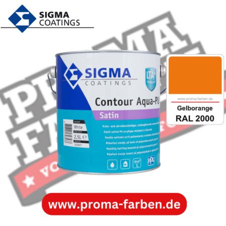 SIGMA Contour Aqua-PU Matt kaufen bei Proma Farben RAL 2000 Gelborange