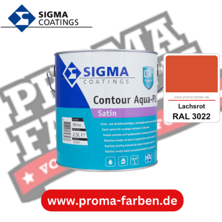 SIGMA Contour Aqua-PU Matt kaufen bei Proma Farben RAL 3022 Lachsrot