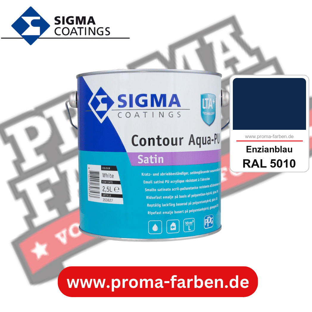 SIGMA Contour Aqua-PU Matt kaufen bei Proma Farben RAL 5010 Enzianblau