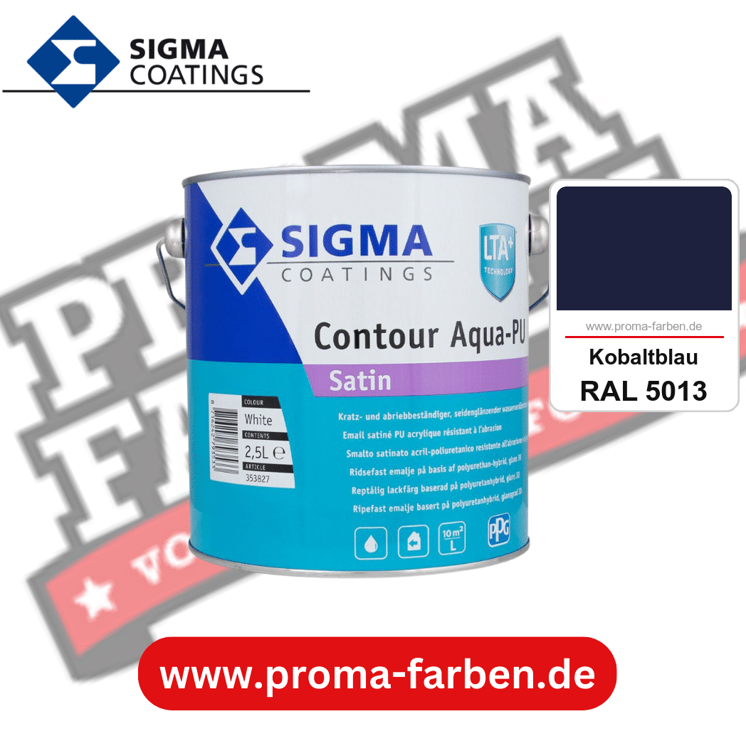 SIGMA Contour Aqua-PU Matt kaufen bei Proma Farben RAL 5013 Kobaltblau