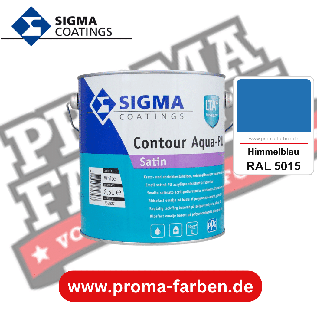 SIGMA Contour Aqua-PU Matt kaufen bei Proma Farben RAL 5015 Himmelblau