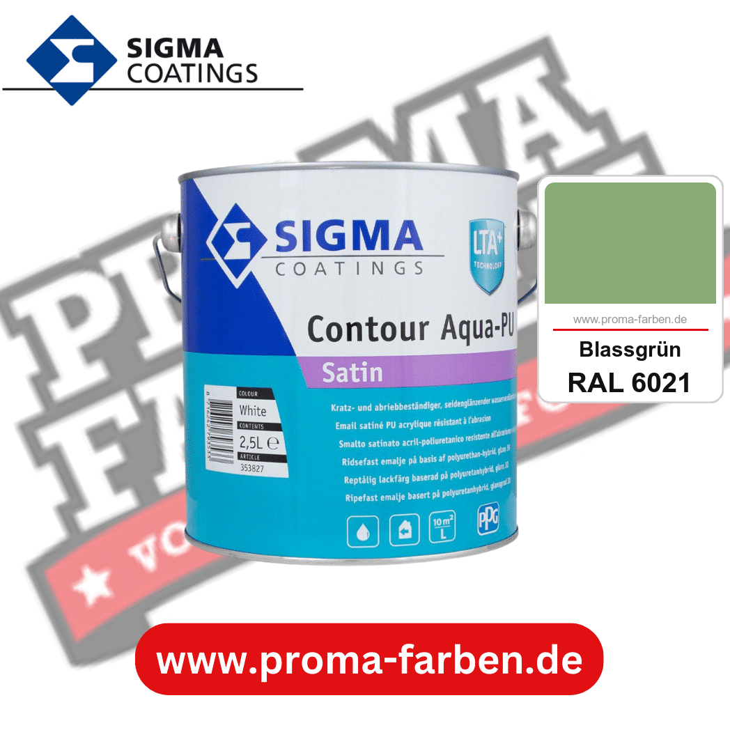 SIGMA Contour Aqua-PU Matt kaufen bei Proma Farben RAL 6021 Blassgrün