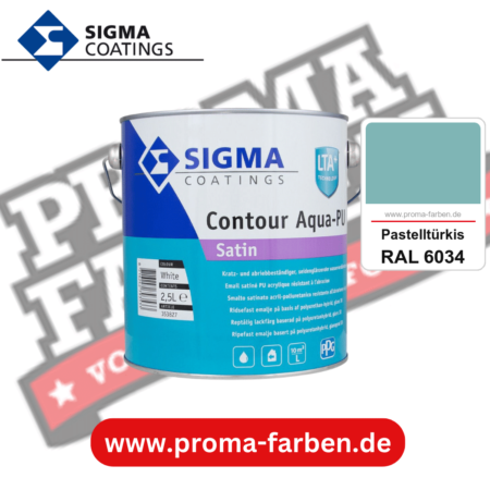SIGMA Contour Aqua-PU Matt kaufen bei Proma Farben RAL 6034 Pastelltürkis