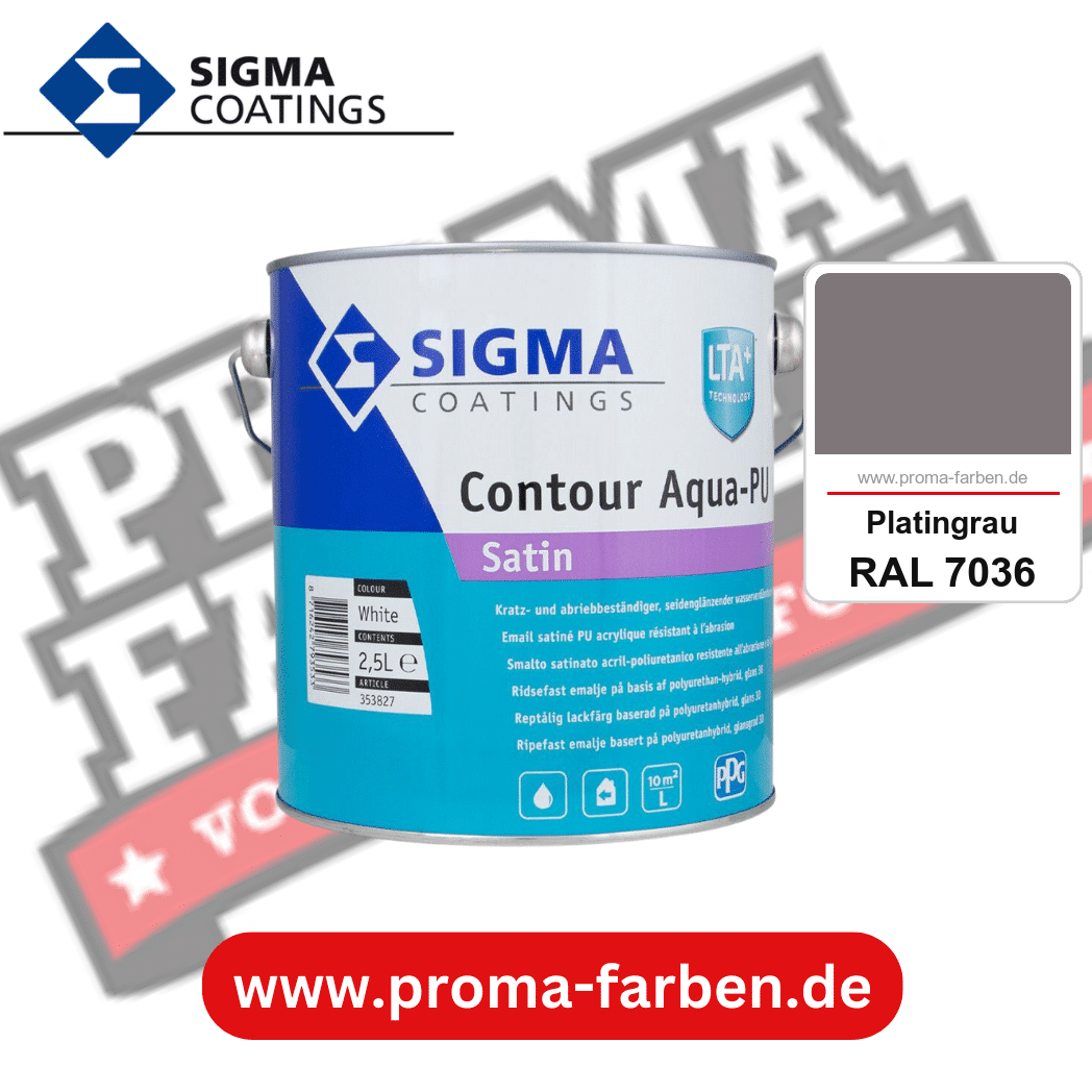 SIGMA Contour Aqua-PU Matt kaufen bei Proma Farben RAL 7036 Platingrau