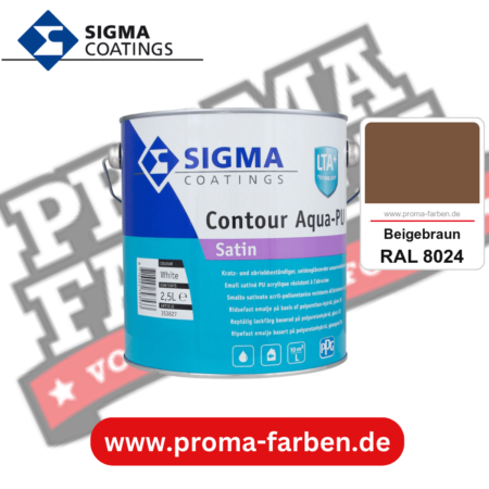 SIGMA Contour Aqua-PU Matt kaufen bei Proma Farben RAL 8024 Beigebraun