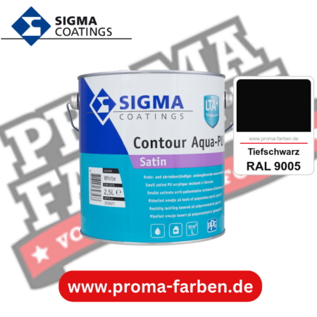SIGMA Contour Aqua-PU Matt kaufen bei Proma Farben RAL 9005 Tiefschwarz