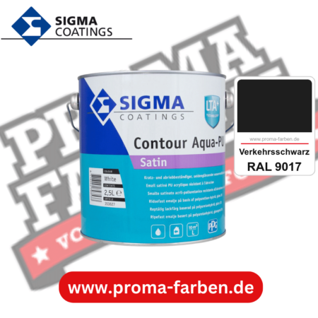 SIGMA Contour Aqua-PU Matt kaufen bei Proma Farben RAL 9017 Verkehrsschwarz