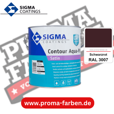 SIGMA Contour Aqua-PU Satin kaufen bei Proma Farben RAL 3007 Schwarzrot