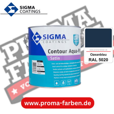 SIGMA Contour Aqua-PU Satin kaufen bei Proma Farben RAL 5020 Ozeanblau