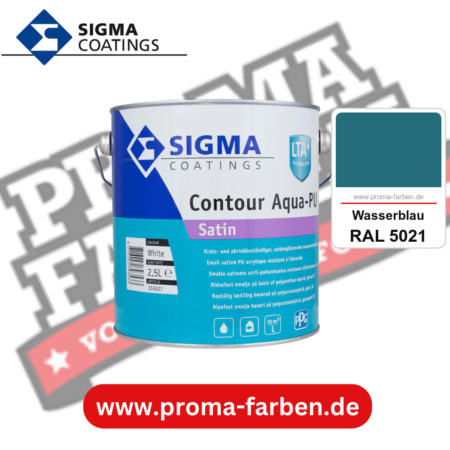 SIGMA Contour Aqua-PU Satin kaufen bei Proma Farben RAL 5021 Wasserblau