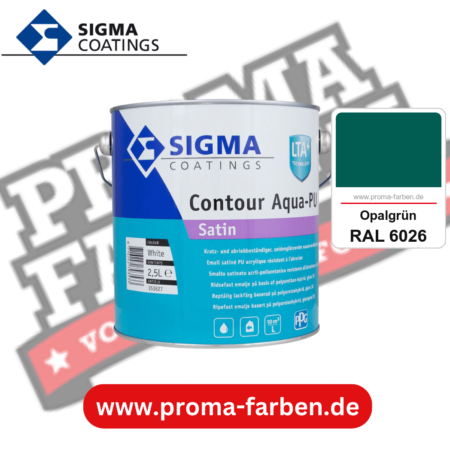 SIGMA Contour Aqua-PU Satin kaufen bei Proma Farben RAL 6026 Opalgrün
