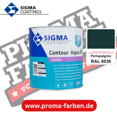SIGMA Contour Aqua-PU Satin kaufen bei Proma Farben RAL 6036 Perlopalgrün