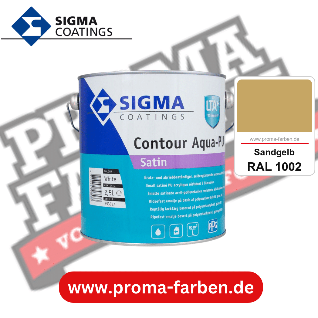 SIGMA Contour Aqua-PU Spray Primer kaufen bei Proma Farben RAL 1002 Sandgelb