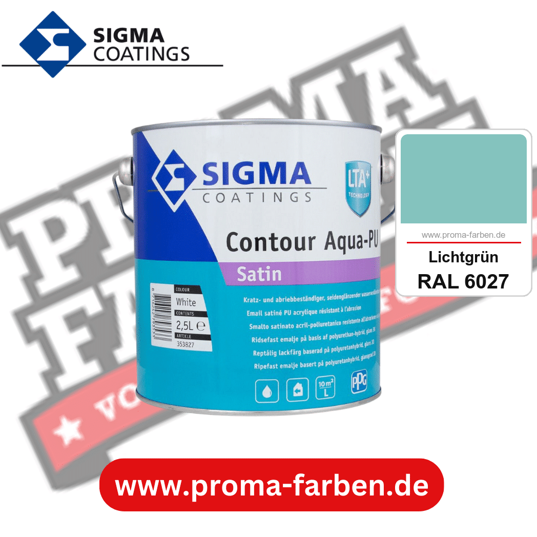 SIGMA Contour Aqua-PU Spray Primer kaufen bei Proma Farben RAL 6027 Lichtgrün