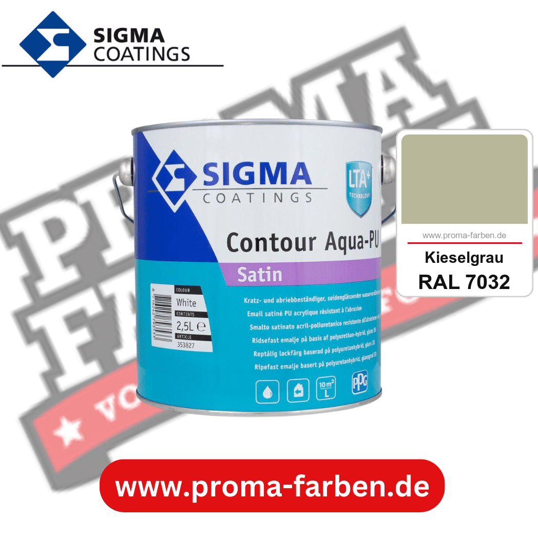 SIGMA Contour Aqua-PU Spray Primer kaufen bei Proma Farben RAL 7032 Kieselgrau