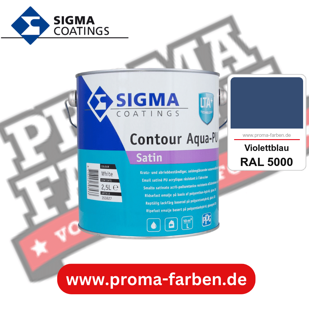 SIGMA Contour Aqua-PU Spray Satin kaufen bei Proma Farben RAL 5000 Violettblau