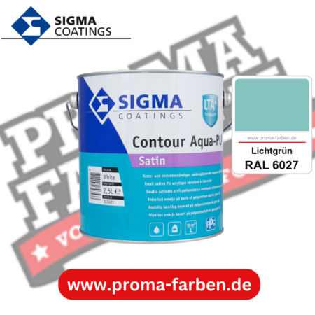 SIGMA Contour Aqua-PU Spray Satin kaufen bei Proma Farben RAL 6027 Lichtgrün