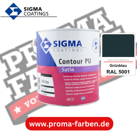 SIGMA Contour Protect PU Satin kaufen bei Proma Farben RAL 5001 Grünblau