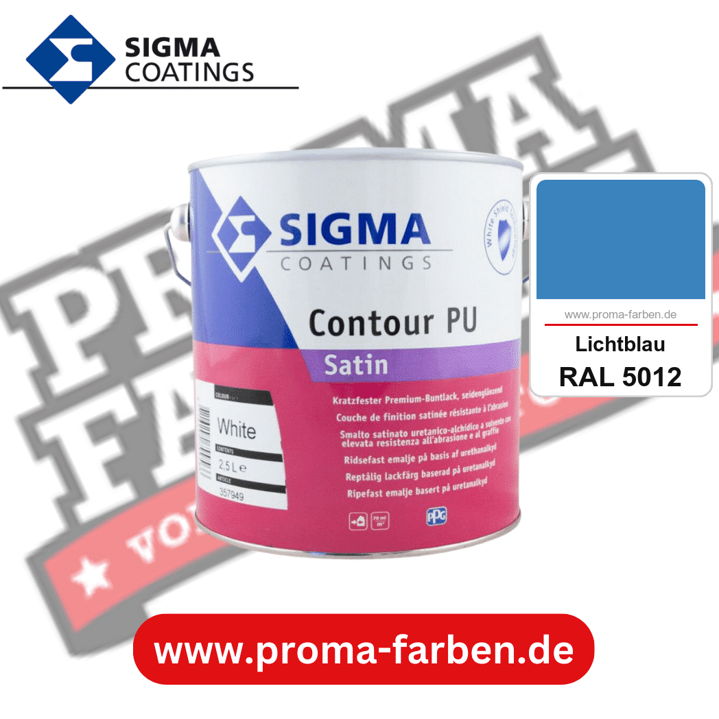 SIGMA Contour Protect PU Satin kaufen bei Proma Farben RAL 5012 Lichtblau