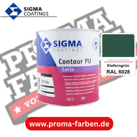 SIGMA Contour Protect PU Satin kaufen bei Proma Farben RAL 6028 Kieferngrün