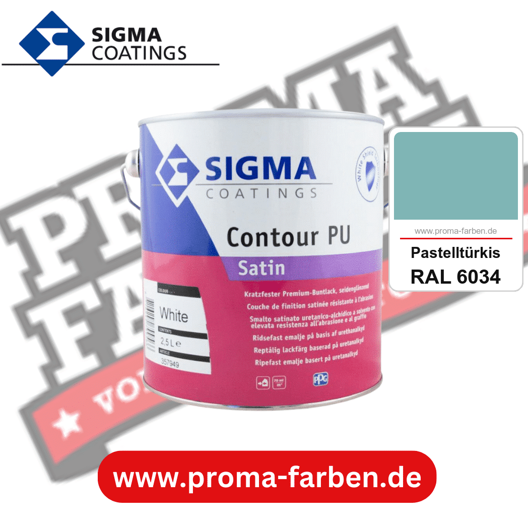 SIGMA Contour Protect PU Satin kaufen bei Proma Farben RAL 6034 Pastelltürkis
