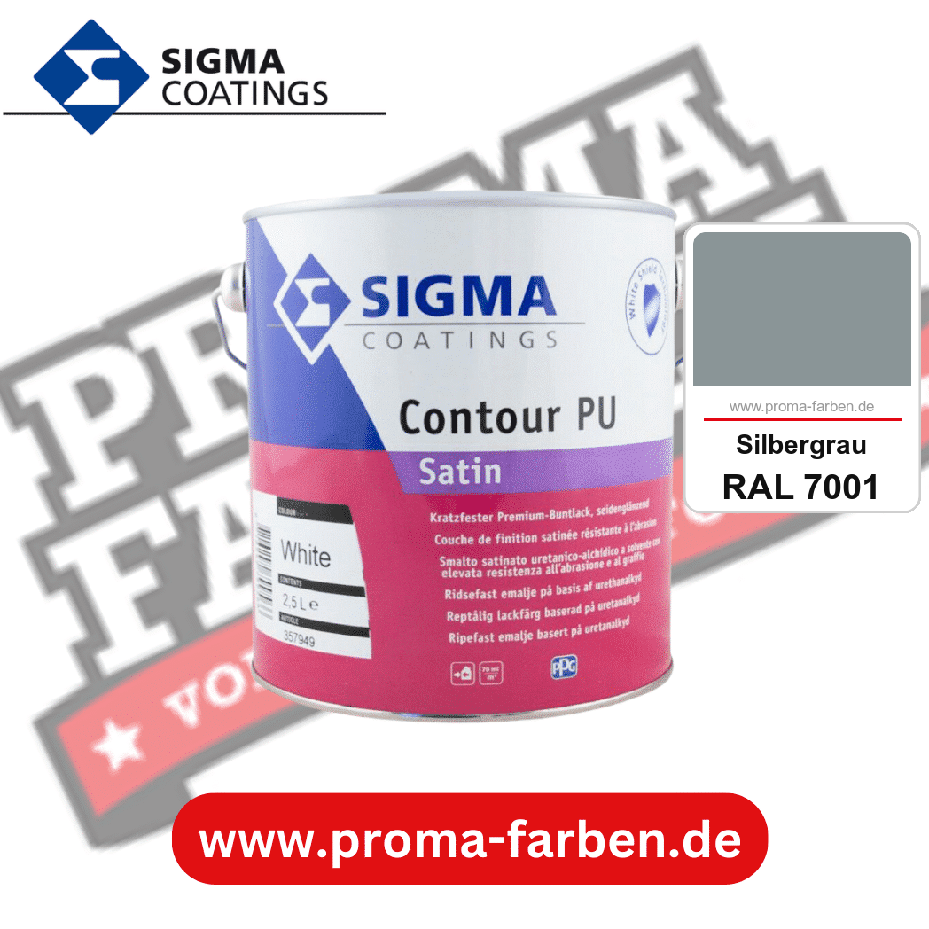 SIGMA Contour Protect PU Satin kaufen bei Proma Farben RAL 7001 Silbergrau