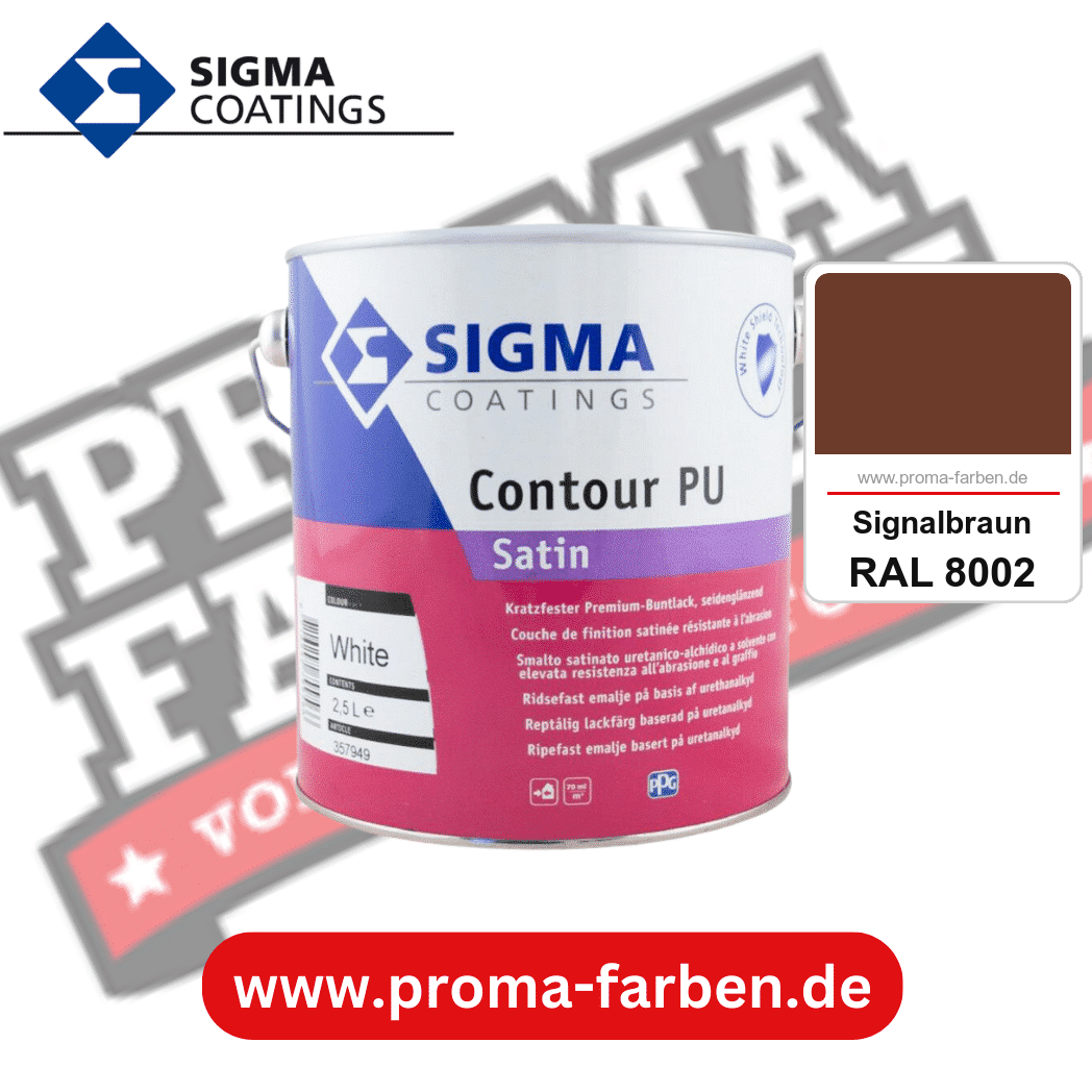 SIGMA Contour Protect PU Satin kaufen bei Proma Farben RAL 8002 Signalbraun
