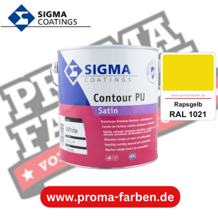 SIGMA Contour PU Matt kaufen bei Proma Farben RAL 1021 Rapsgelb