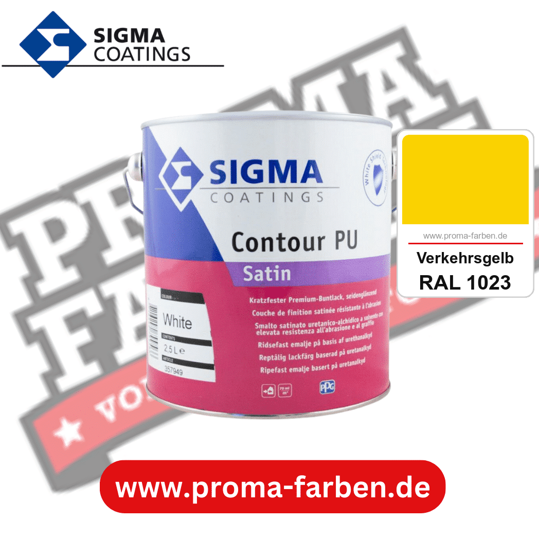 SIGMA Contour PU Matt kaufen bei Proma Farben RAL 1023 Verkehrsgelb