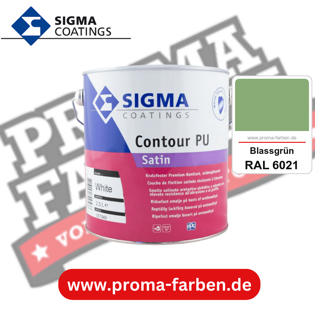 SIGMA Contour PU Matt kaufen bei Proma Farben RAL 6021 Blassgrün