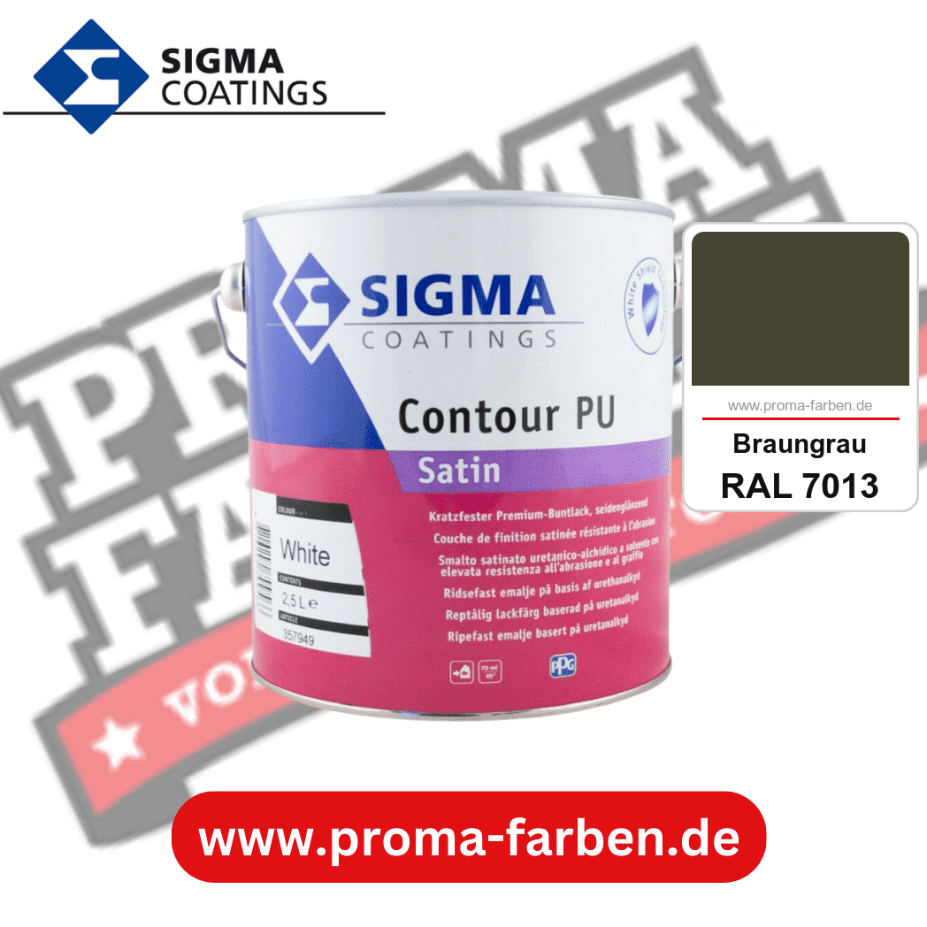 SIGMA Contour PU Matt kaufen bei Proma Farben RAL 7013 Braungrau