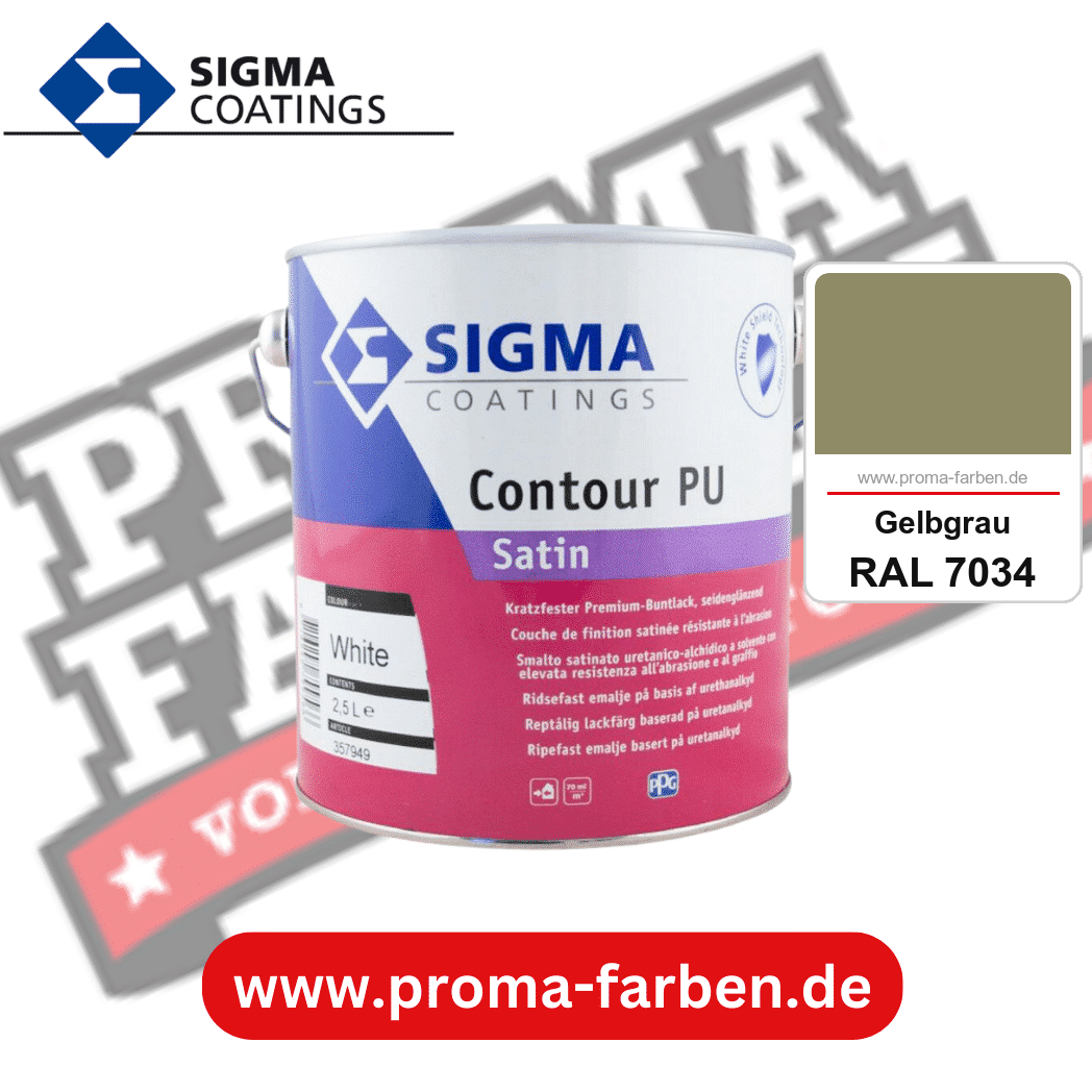 SIGMA Contour PU Matt kaufen bei Proma Farben RAL 7034 Gelbgrau