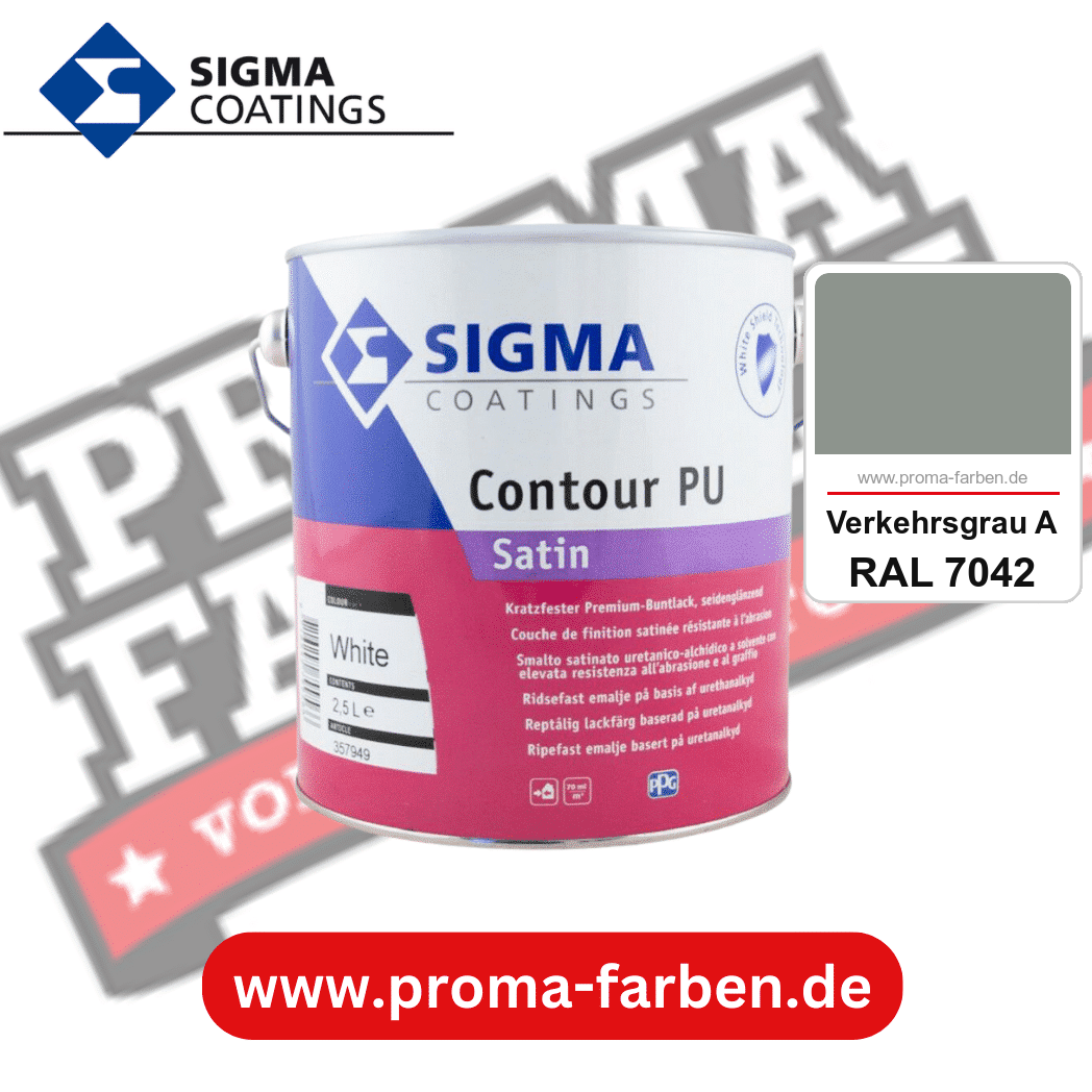 SIGMA Contour PU Matt kaufen bei Proma Farben RAL 7042 Verkehrsgrau A