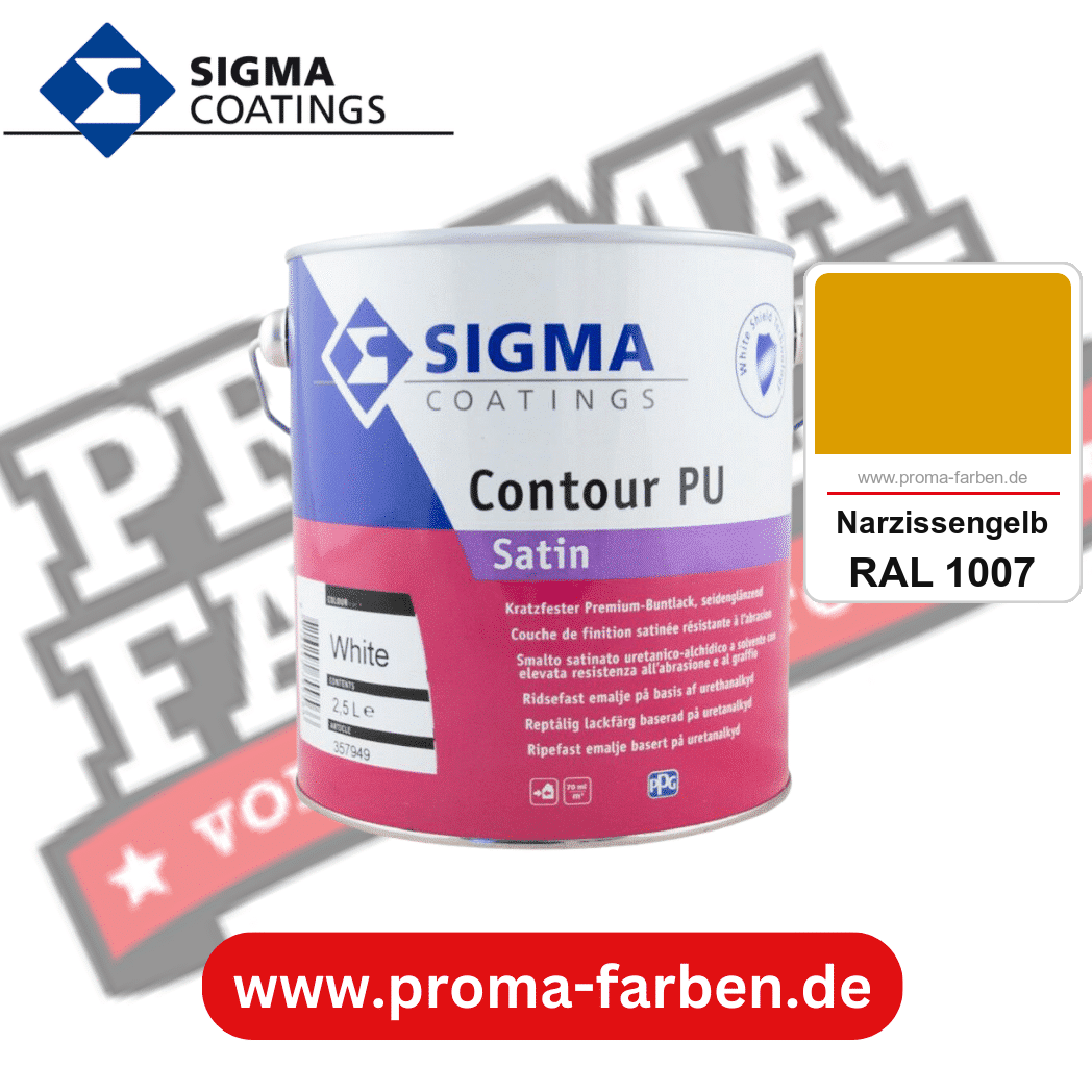 SIGMA Contour PU Satin kaufen bei Proma Farben RAL 1007 Narzissengelb