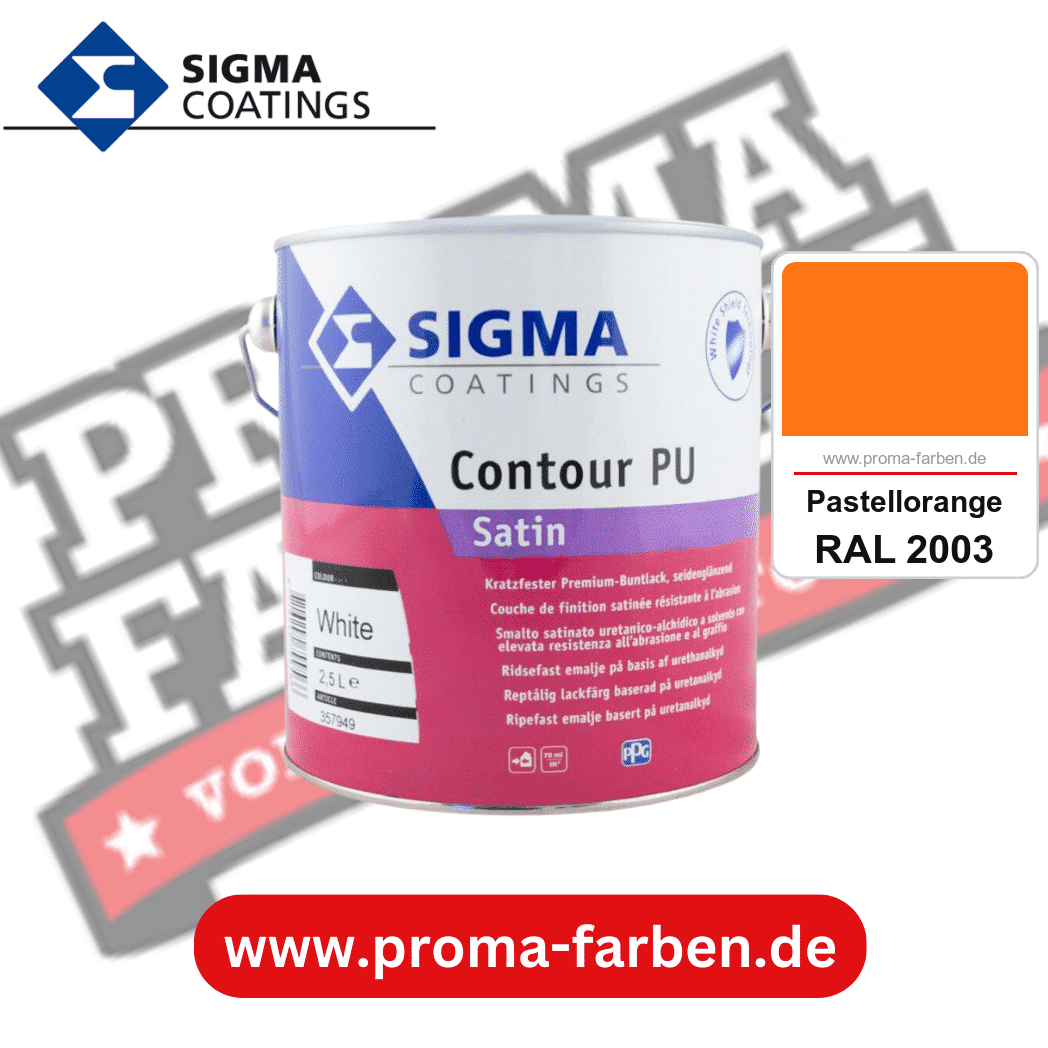 SIGMA Contour PU Satin kaufen bei Proma Farben RAL 2003 Pastellorange