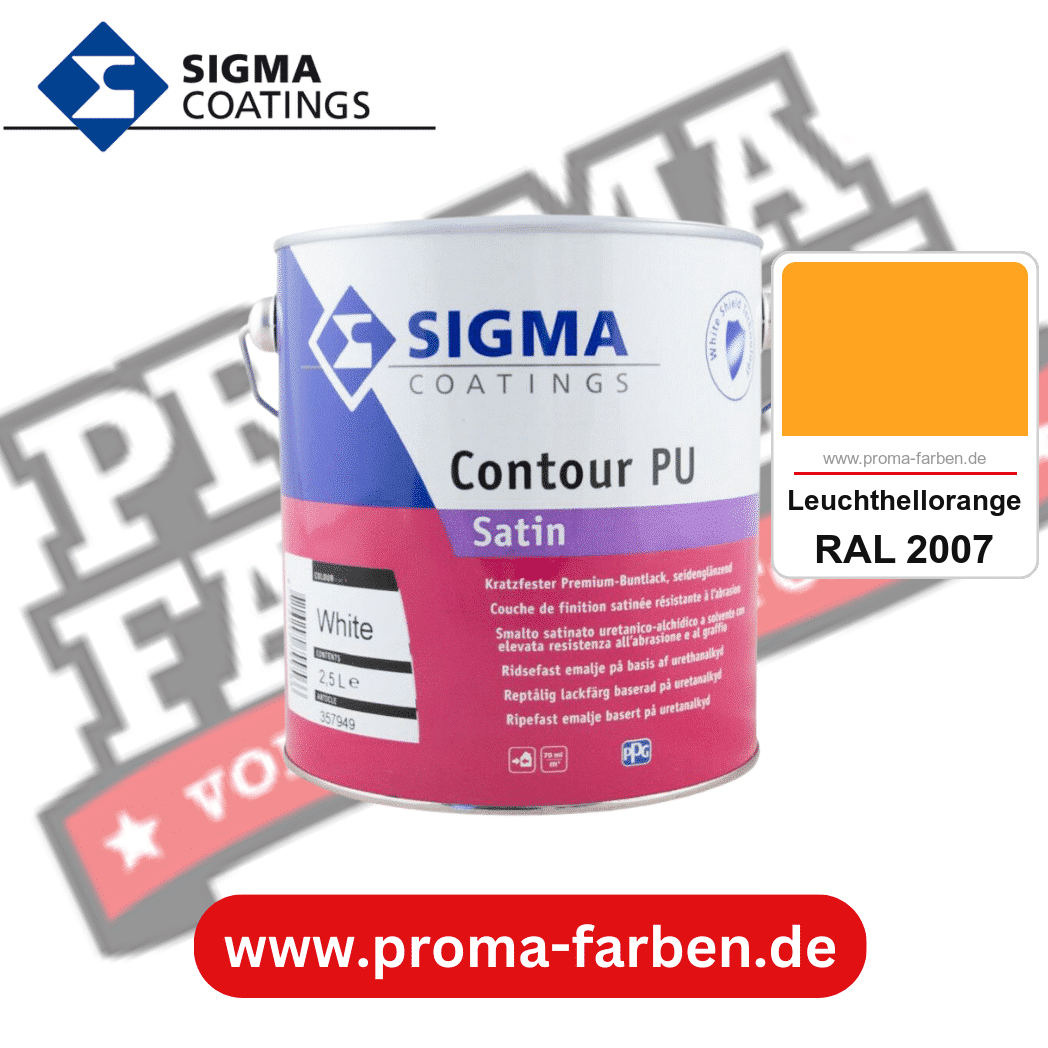SIGMA Contour PU Satin kaufen bei Proma Farben RAL 2007 Leuchthellorange