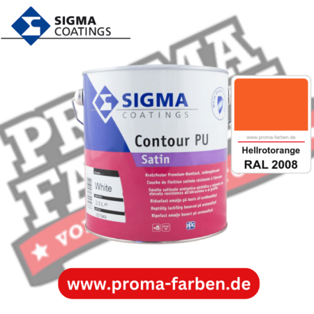 SIGMA Contour PU Satin kaufen bei Proma Farben RAL 2008 Hellrotorange