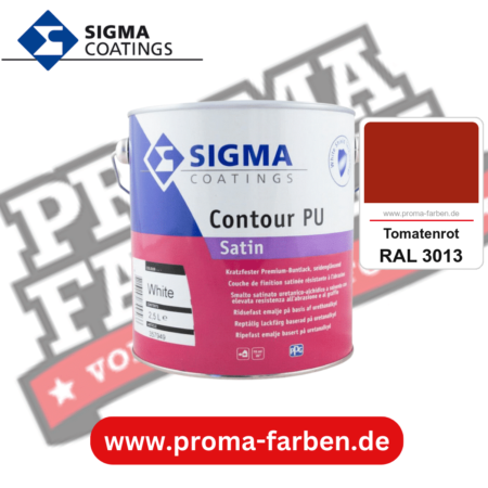SIGMA Contour PU Satin kaufen bei Proma Farben RAL 3013 Tomatenrot
