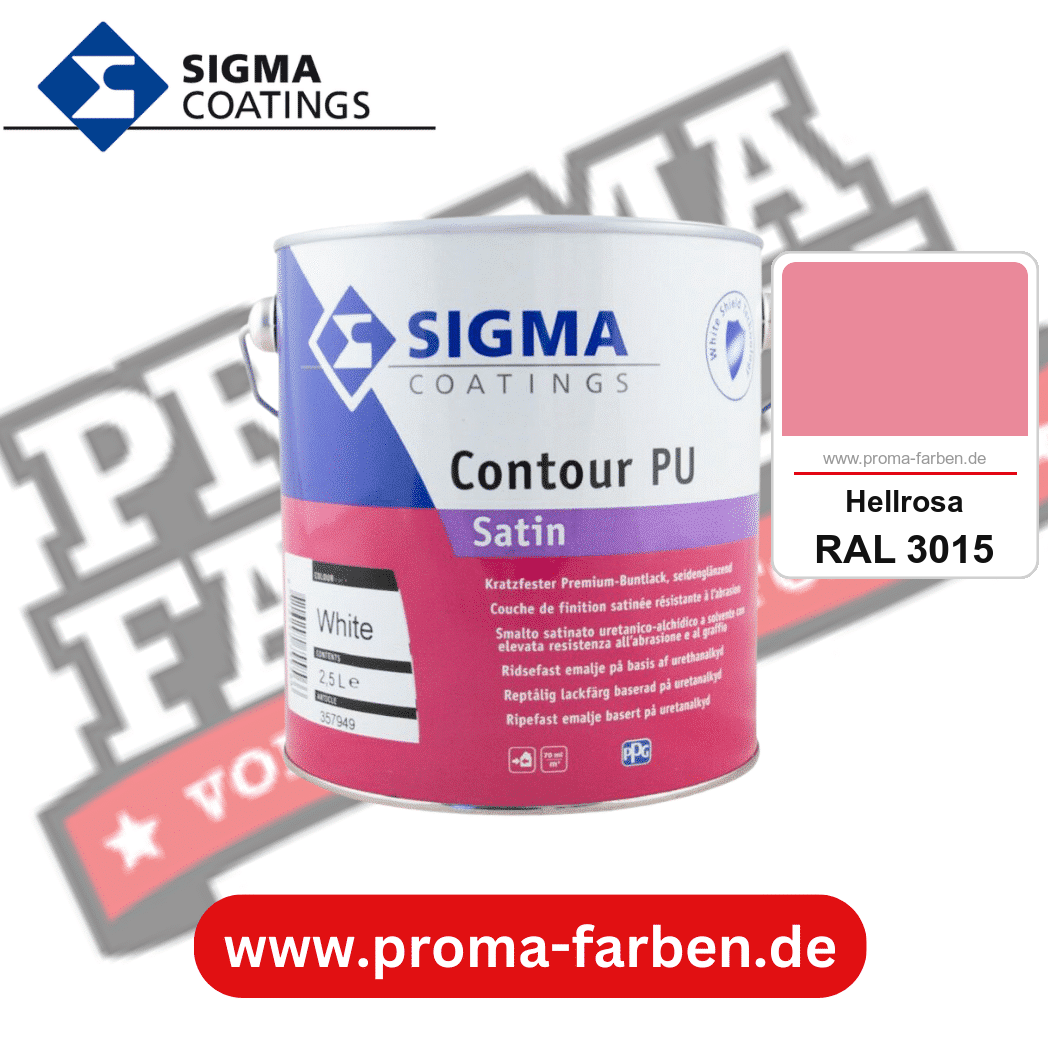 SIGMA Contour PU Satin kaufen bei Proma Farben RAL 3015 Hellrosa