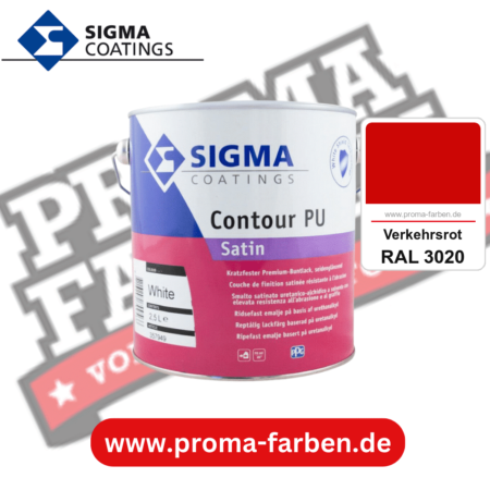 SIGMA Contour PU Satin kaufen bei Proma Farben RAL 3020 Verkehrsrot