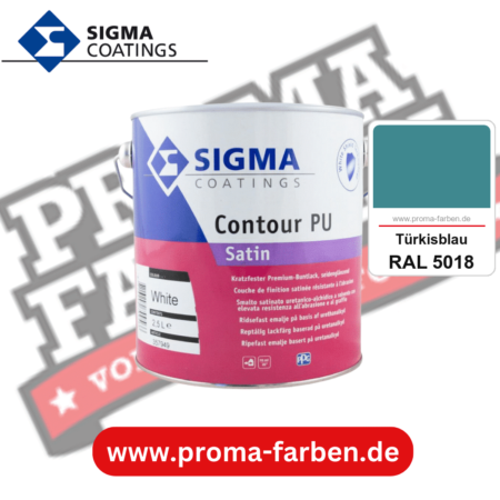 SIGMA Contour PU Satin kaufen bei Proma Farben RAL 5018 Türkisblau