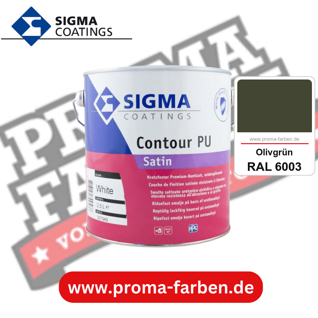 SIGMA Contour PU Satin kaufen bei Proma Farben RAL 6003 Olivgrün