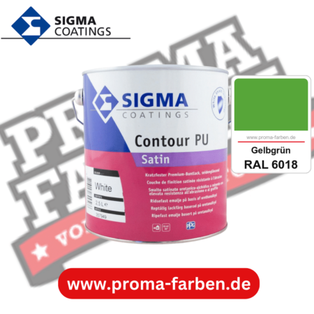 SIGMA Contour PU Satin kaufen bei Proma Farben RAL 6018 Gelbgrün