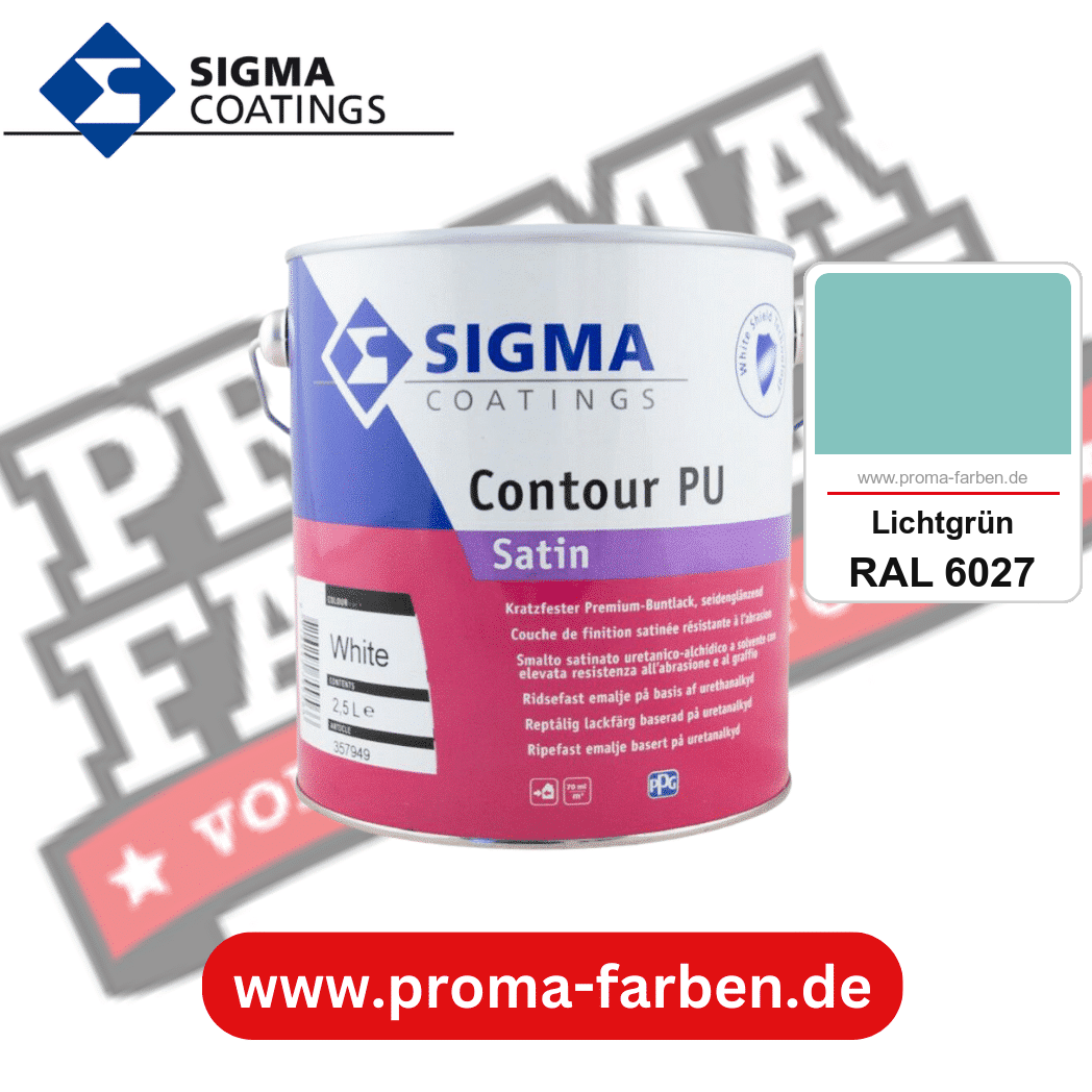 SIGMA Contour PU Satin kaufen bei Proma Farben RAL 6027 Lichtgrün
