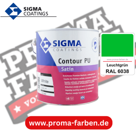 SIGMA Contour PU Satin kaufen bei Proma Farben RAL 6038 Leuchtgrün